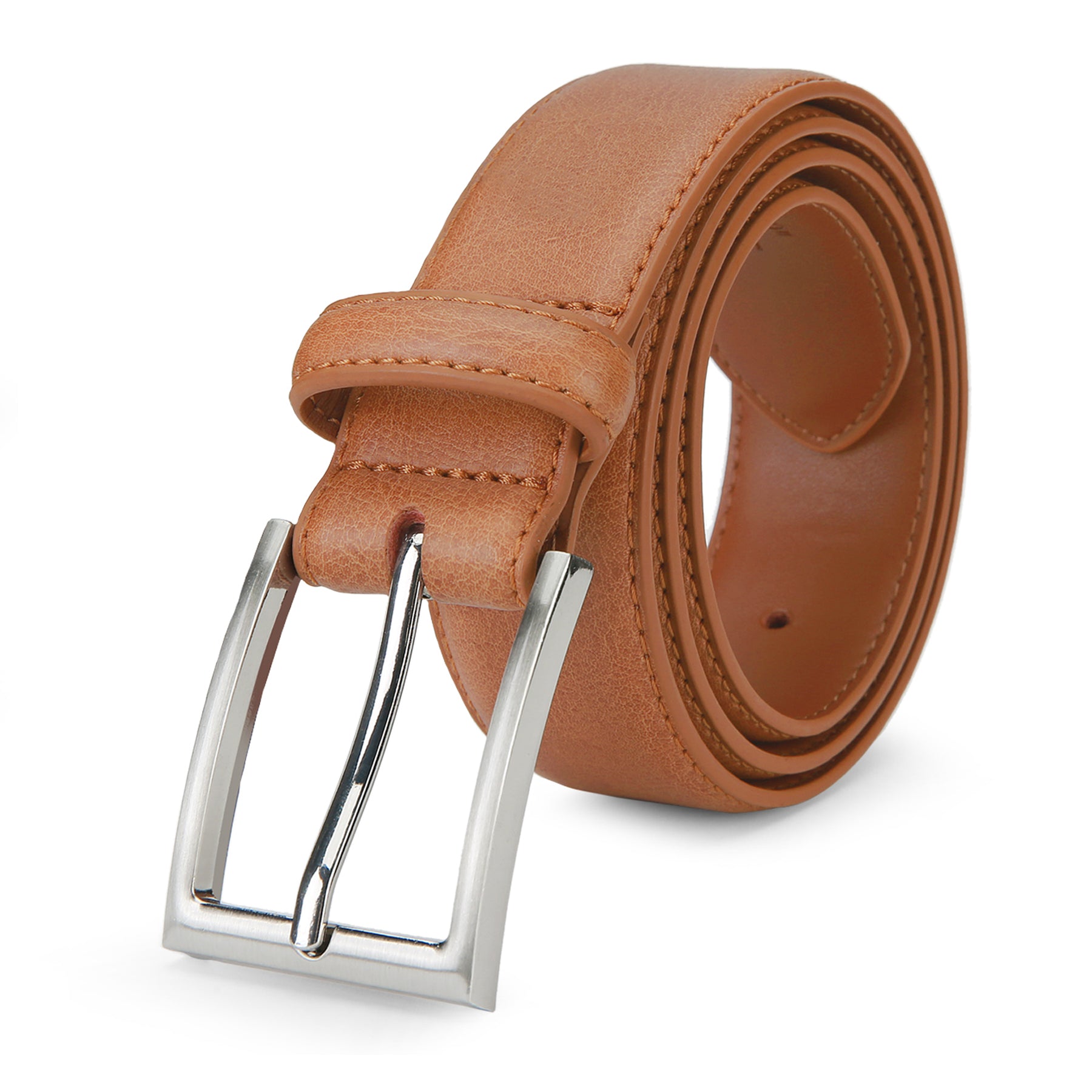 Men's Leather Belt, Fashion & Classic Casual Belt with Single Prong Buckle for Jeans, Pants, Work And Business, Gift for Dad & Husband -